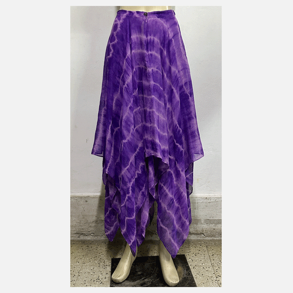 Shades of Blue & Purple Bibi's Collection Handkerchief Skirt