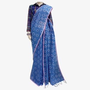 Shades of Blue Colour Special Tie Dye Sari