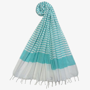 Blue Turquoise Colour Cotton Scarves