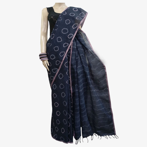 Shades of Black & Pink Colour Special Tie Dye Sari