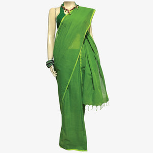 Bud Green Tangail Taater Sari