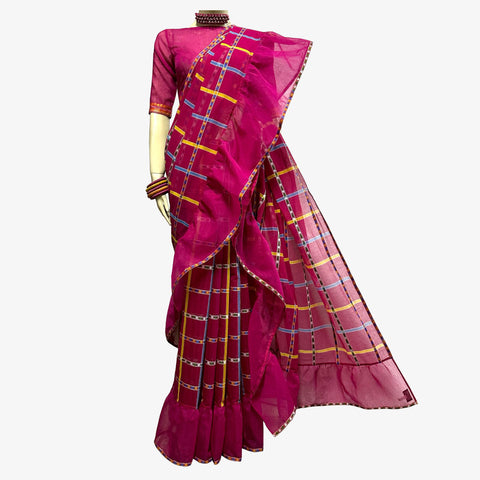 Multicolour Special Frill Sari