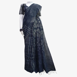 Shades of Black & Grey Tie Dye Sari