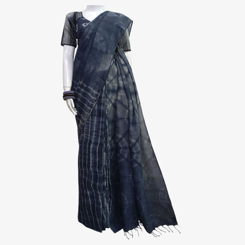 Shades of Black & Grey Tie Dye Sari