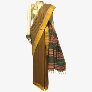 Multi-Colour Stripe Tangail Cotton Sari