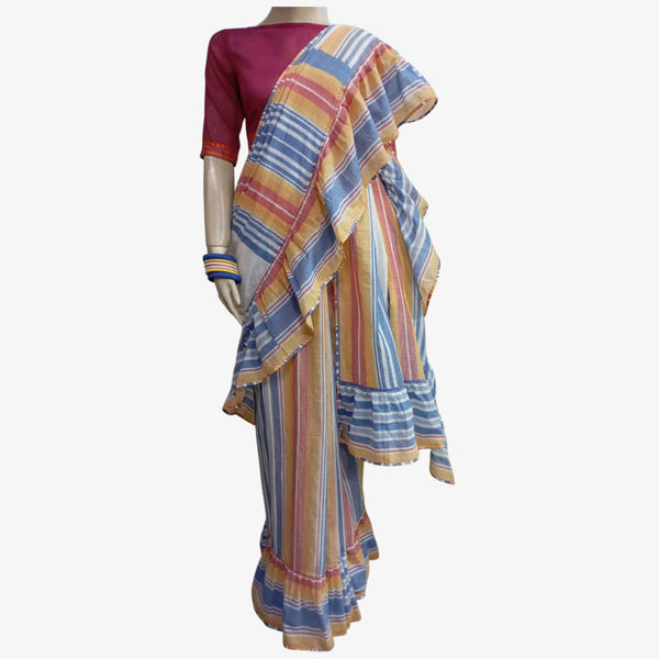 Multi Colour Frill Sari