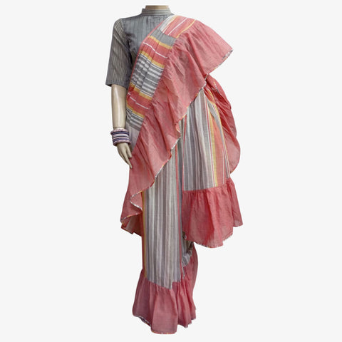 Multi Colour Frill Sari.