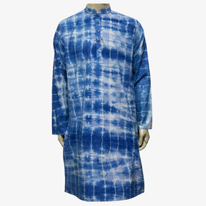 Shades Of Blue Tie Dye Latest Panjabi