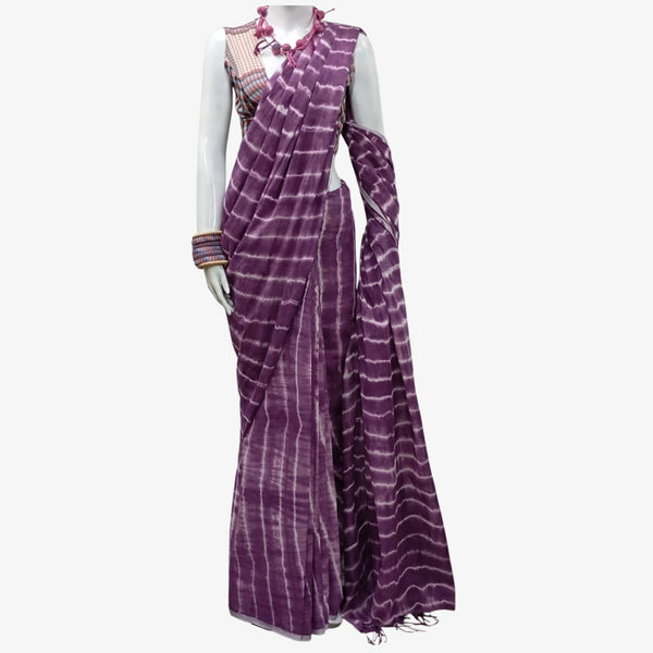 Shades of Amethyst Tie Dye Sari