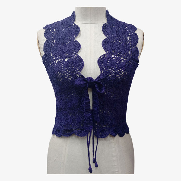 Purple Crochet Waistcoat