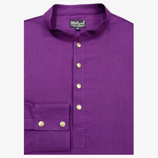 Grape Juice Colour Band Collar Eid Panjabi