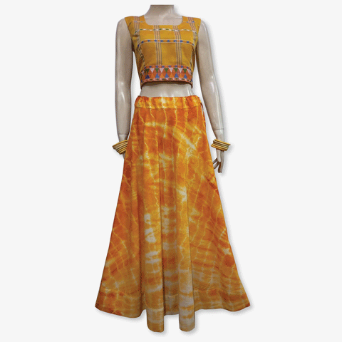 Shades of Orange Long Skirt