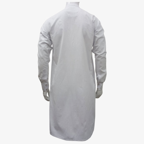 White Colour Band Collar Eid Panjabi