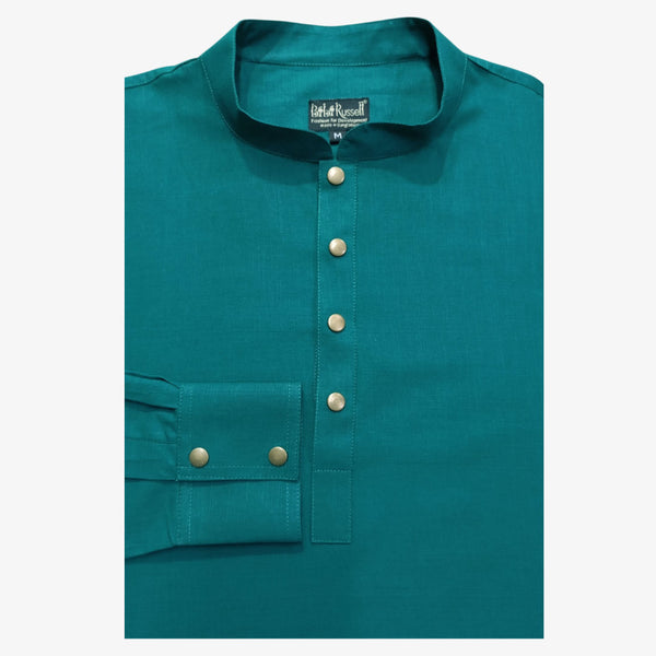 Green Colour Band Collar Eid Panjabi