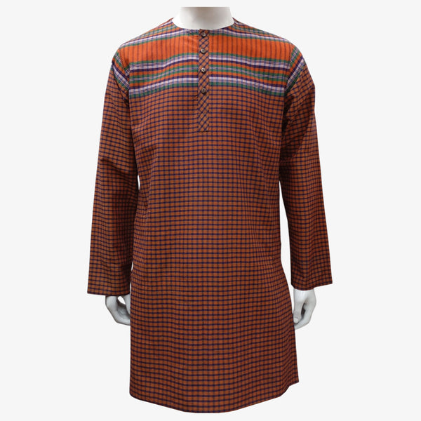 Multi Colour Round Neck Gamcha Panjabi