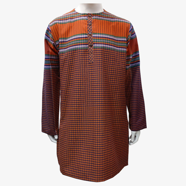 Multi Colour Round Neck Gamcha Panjabi.