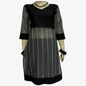 Black & White Stripe Colour Special Cotton Tunic