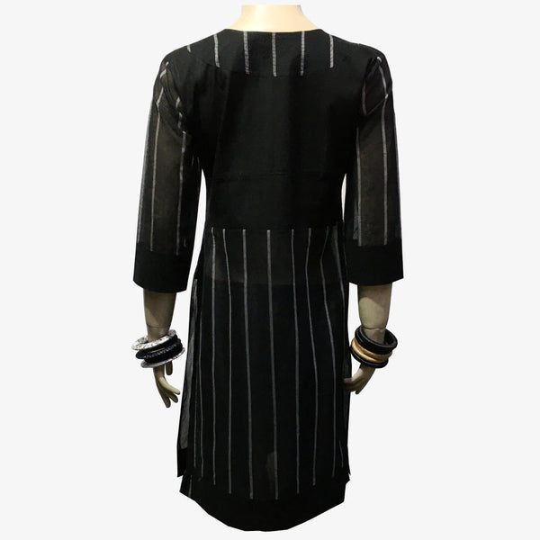 Black & Ash Stripe Colour Special Cotton Tunic