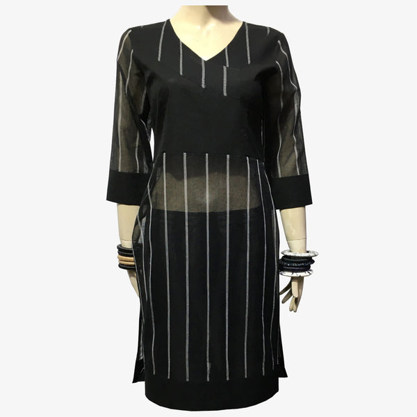 Black & Ash Stripe Colour Special Cotton Tunic