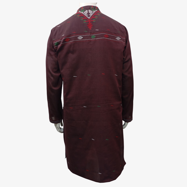 Potent Purple Cotton Jamdani Panjabi