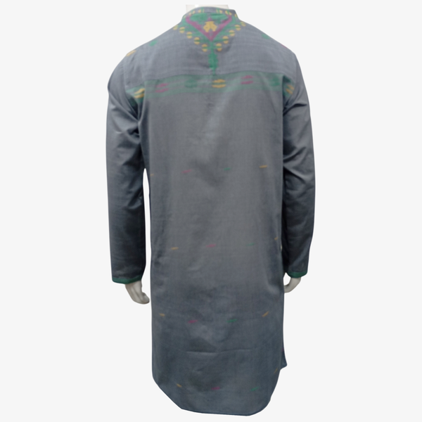 Grey Cotton Jamdani Panjabi.