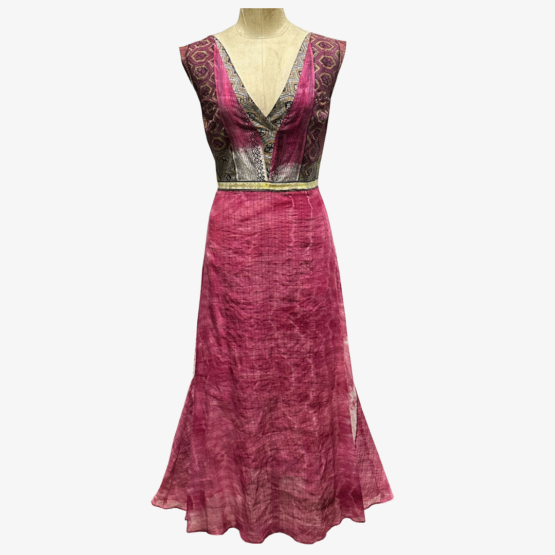 Holly Berry & Monument & Prairie Sand Colour New Long Dress