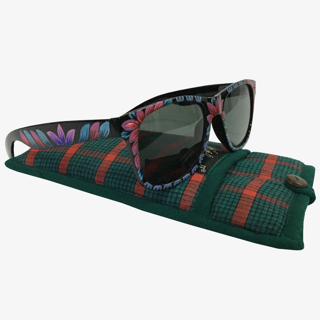 Bibi's Special Colourful Rickshaw Art Sunglasses with Cover