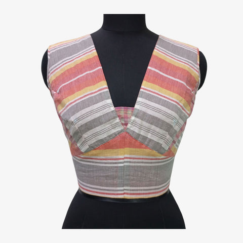 Multi Colour Adjustable Back Opening Blouse