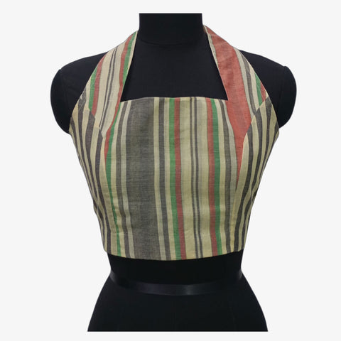 Multi colour Adjustable Back Opening Blouse