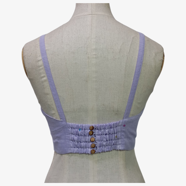Lavendula Colour Adjustable Back Opening Blouse