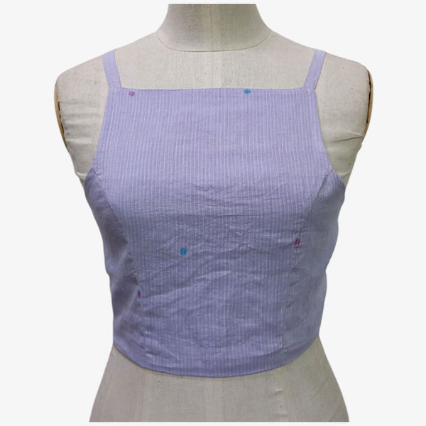 Lavendula Colour Adjustable Back Opening Blouse
