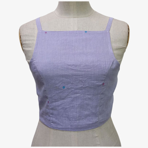 Lavendula Colour Adjustable Back Opening Blouse
