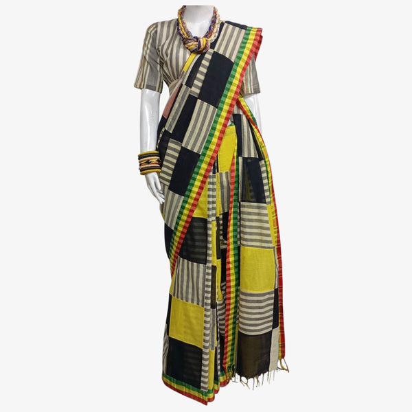 Multi Colour Unique Patch Sari