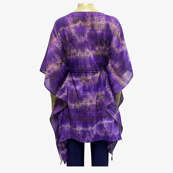 Shades of Purple Tie Waist Midi Kaftan