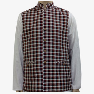 Multi colour Check Waist Coat