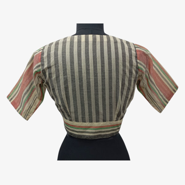Front Button Wrap Blouse