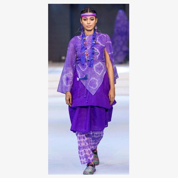 Bibi's Collection Shades of Blue & Purple Patiala Shalwar