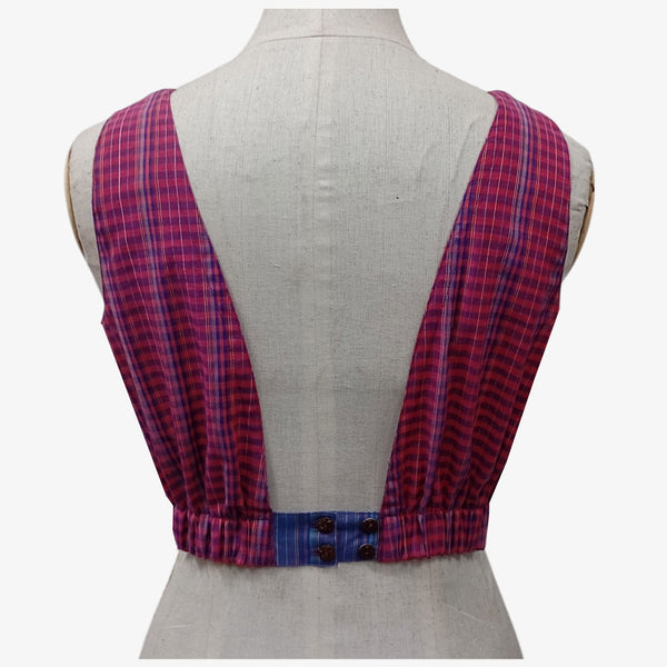 Multi Colour Adjustable Back Opening Blouse