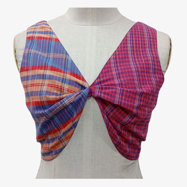 Multi Colour Adjustable Back Opening Blouse