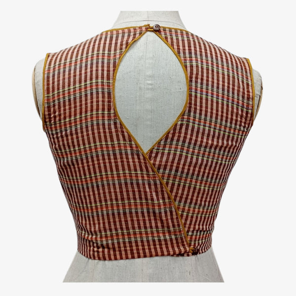 Multi Colour Adjustable Back Opening Blouse