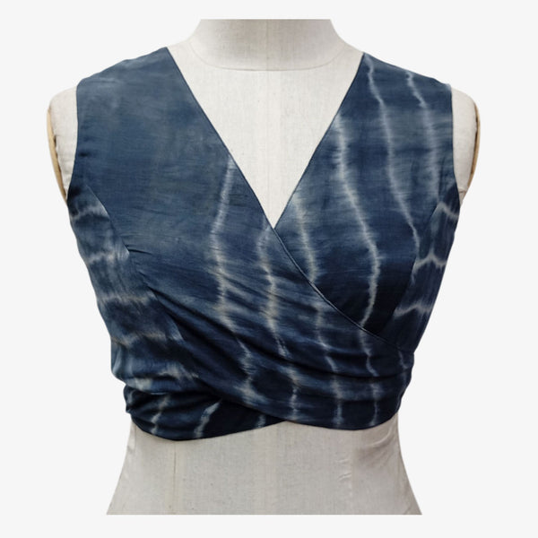 Shades of Grey Wrap tie up Blouse