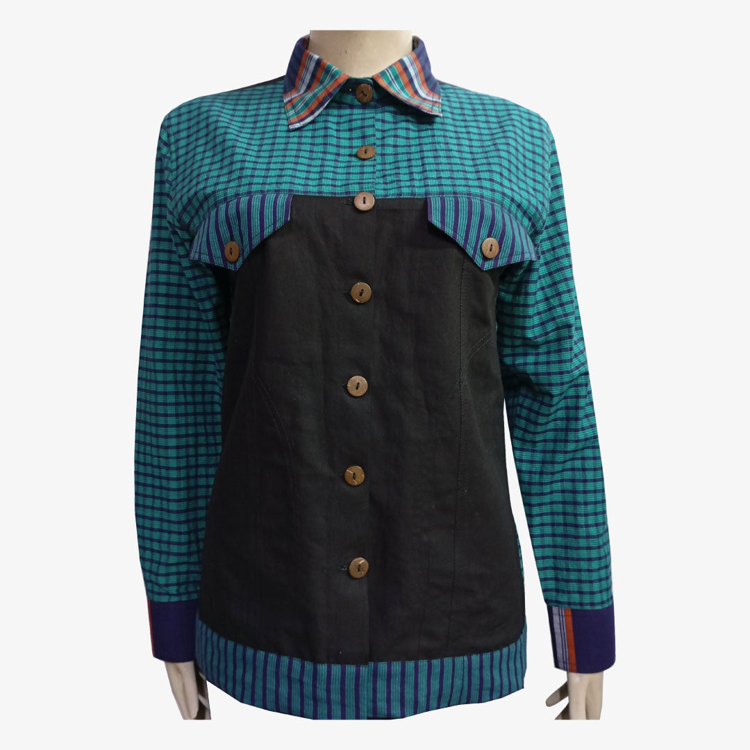 Gamcha & Khadi Ladies Bomber Jacket