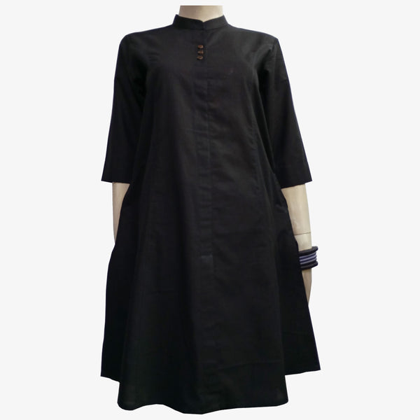 Black Colour Midi Tunic