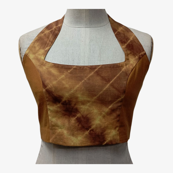 Shades of Brown Back Adjustable Blouse