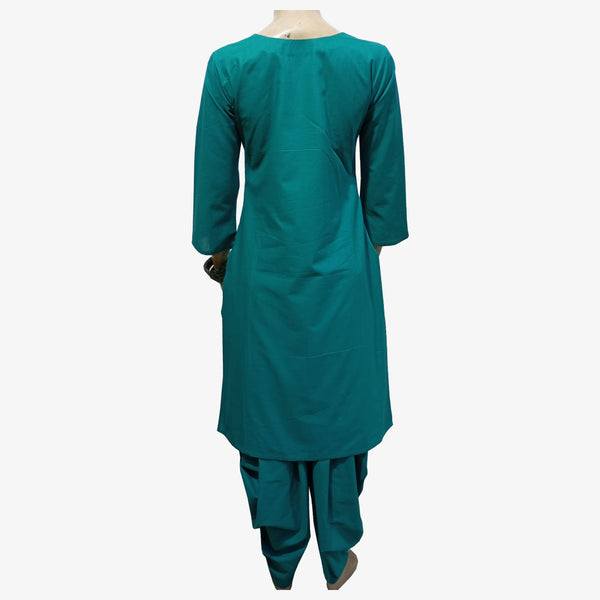 Turquoise Colour Dhuti Pants with A Line Tunic & Ornaa