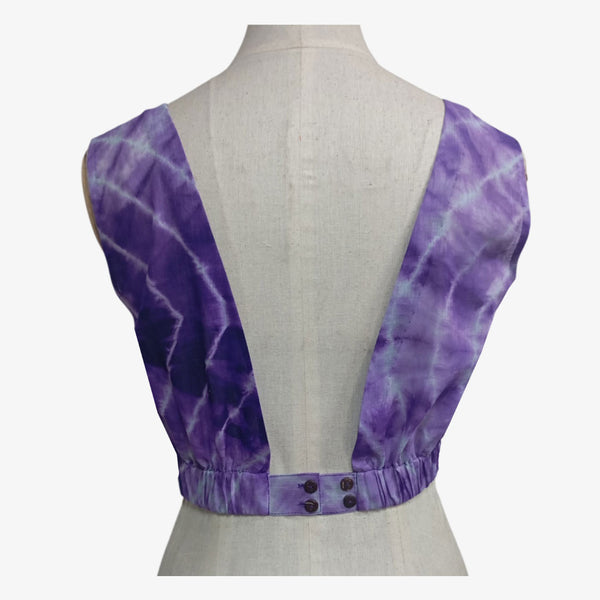 Shades of Purple Back Adjustable Blouse