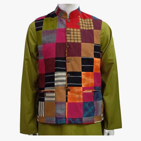 Multi Colour Patch Waist Coat