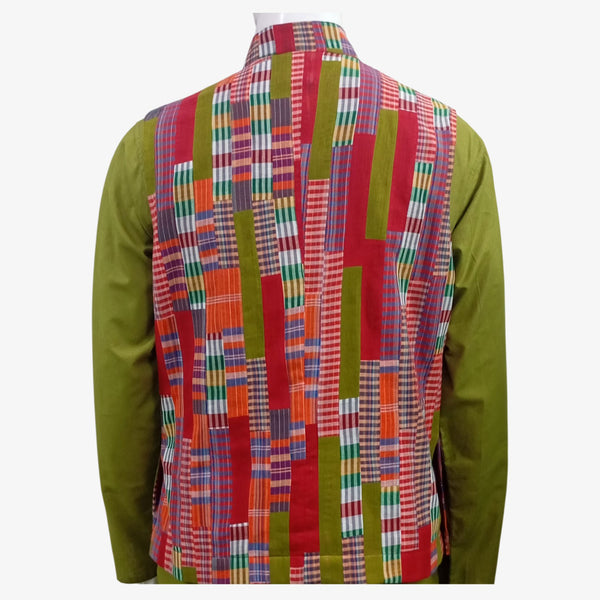 Multi Colour Patch Waist Coat