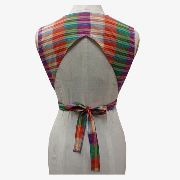 Multicolour Adjustable Tie Back Blouse