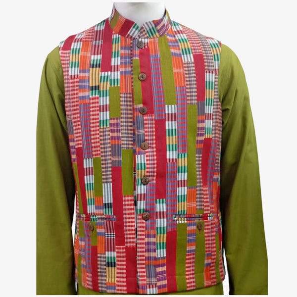 Multi Colour Patch Waist Coat